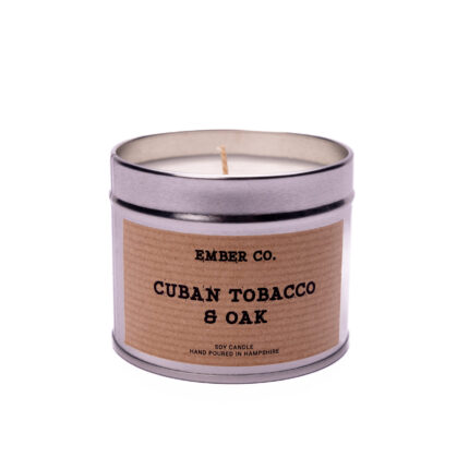 Ember Co Cuban Tobacco & Oak silver tin candle