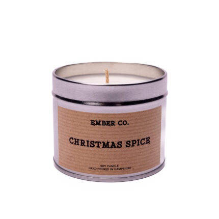Ember Co Christmas Spice silver tin candle