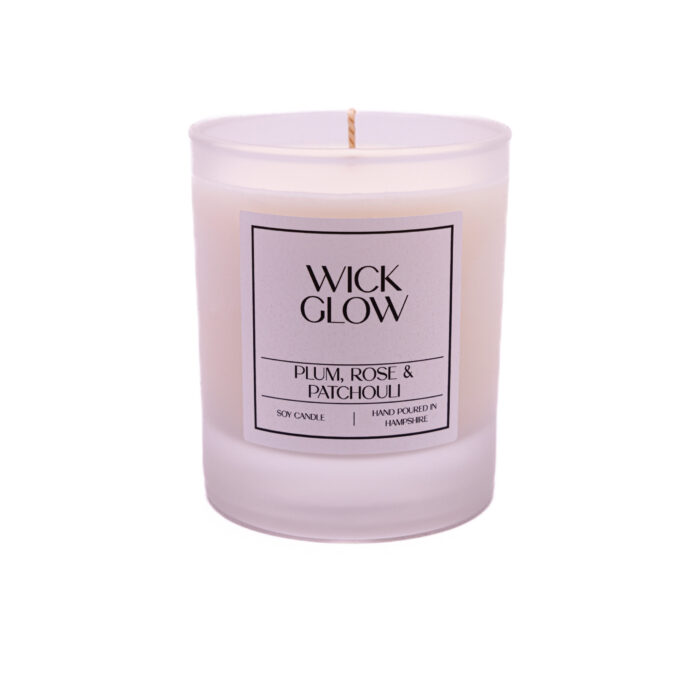 Wick Glow Plum, Rose & Patchouli 20cl Natural Candles UK