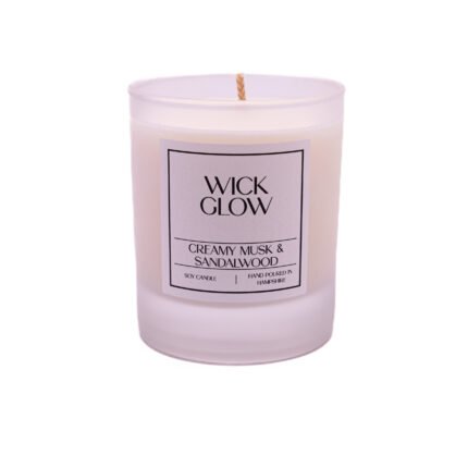 Wick Glow Creamy Musk & Sandalwood 20cl Soy candles UK