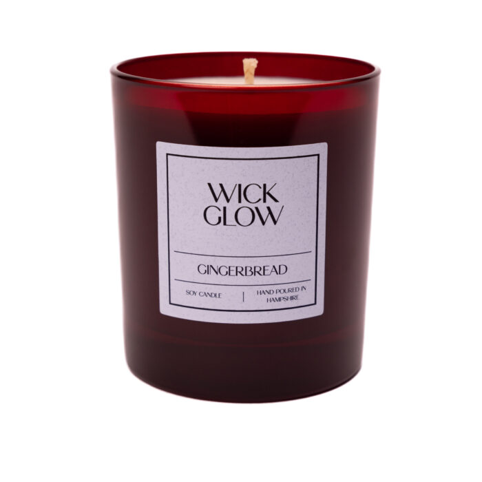 Wick Glow Gingerbread 30cl red christmas candles