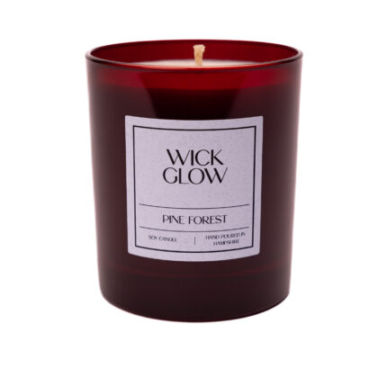Wick Glow Pine Forest 30cl red candle