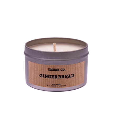 Ember Co Gingerbread silver tin wax soy candle