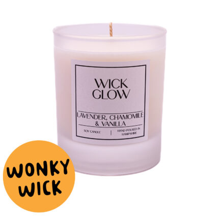 Wonky Wick Lavender, Chamomile & Vanilla 20cl candle