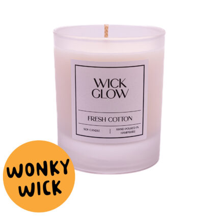 Wonky Wick Fresh Cotton 20cl candle