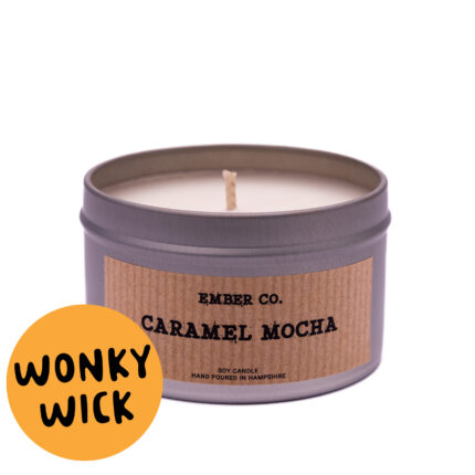 Wonky Wick Caramel Mocha Ember Co Candle