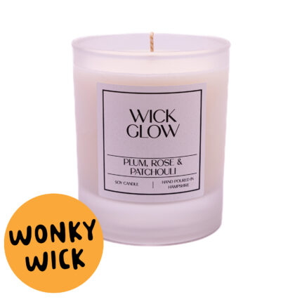Wonky Wick Plum Rose & Patchouli 20cl candle